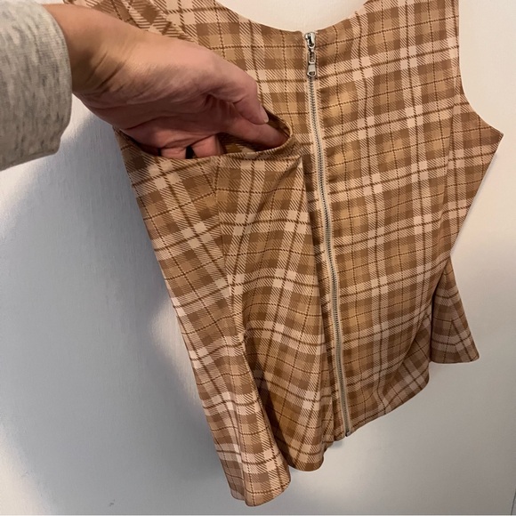 Miaou Imogene Corset Blouse Top Plaid Tank XXL 2XL Plus Size Zipper - Picture 5 of 7